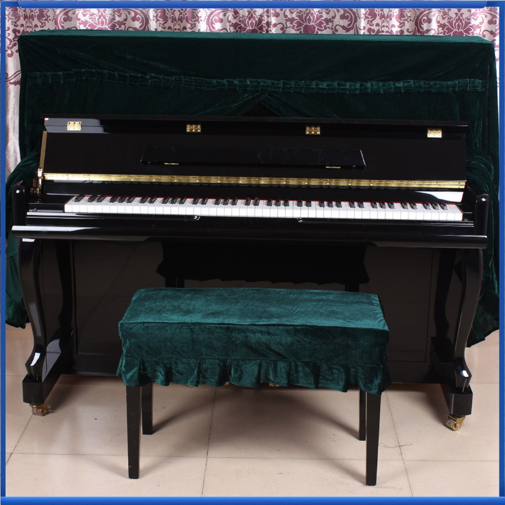 Lestoree-th Upright Piano Dust Cover ตกแต่ง Pleuche อุปกรณ์เสริมสำหรับเครื่องดนตรี ()