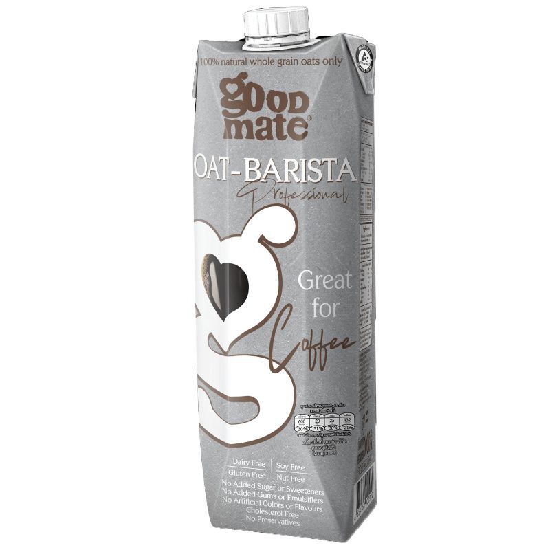 กู๊ดเมทน้ำนมข้าวโอ๊ตสูตรบาริสต้า 1000มล. Goodmate Barista Oat Milk 1000ml.