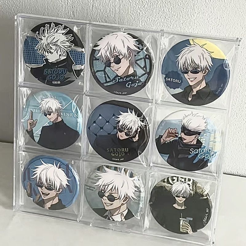 Hundred Yuan Store Four-Grid Storage Box 58mm Bar Display Box [Ready Stock] Anime Badge Photocard St