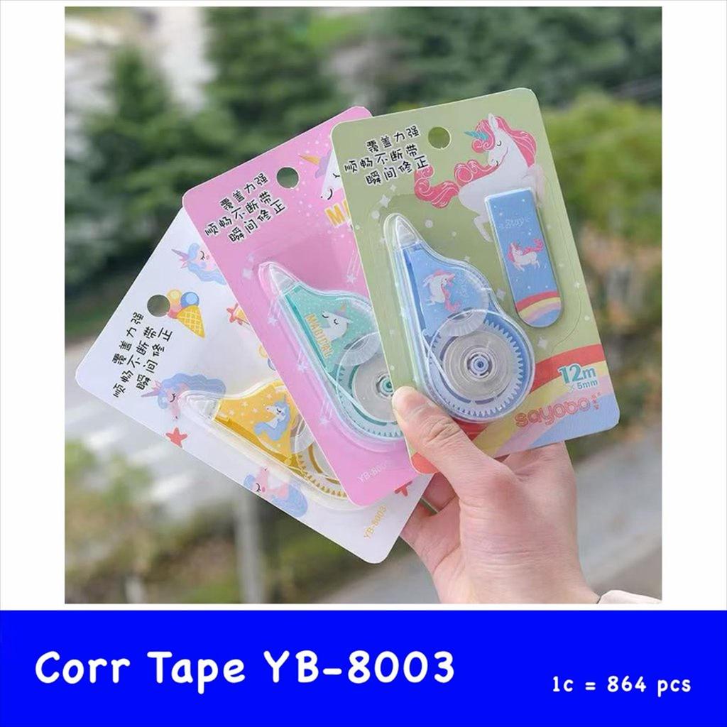 [D] CORRECTION TAPE ROLL YB-8003 12m x 5mm (ชิ้น)
