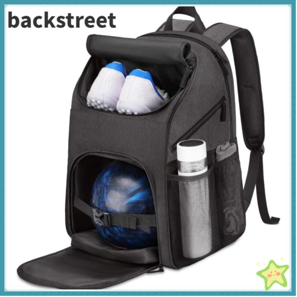 BACKSTAGEDV Bowling Ball Bag, โฟมเบาะพร้อมรองเท้าช่อง Bowling Backpack, ความจุขนาดใหญ่ Multi-pocket 