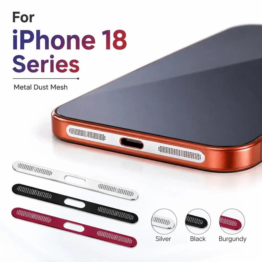 1-2PCS สําหรับ iPhone 18 17 Pro MAX ใหม่ Ultra-thin โลหะกันฝุ่นสติกเกอร์สําหรับ iPhone 18PM 17PM 17P