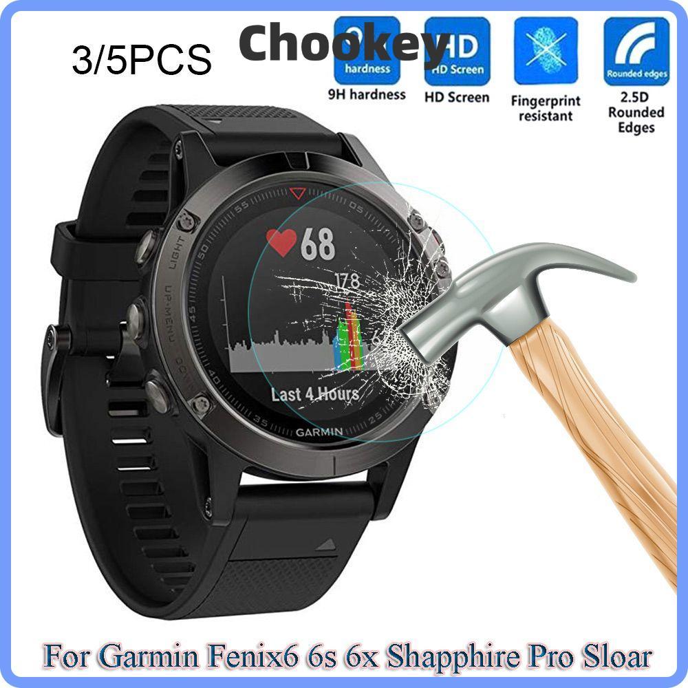 RODAROLA 3/5pcs ฟิล์มป้องกันพรีเมี่ยม 9H HD Guard สําหรับ Fenix6 6s 6x Shapphire Sloar