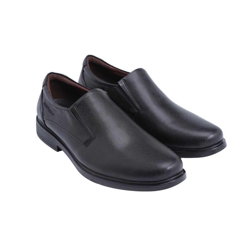 Hush Puppies حذاء رجالي رسمي جلد صناعي — أسود