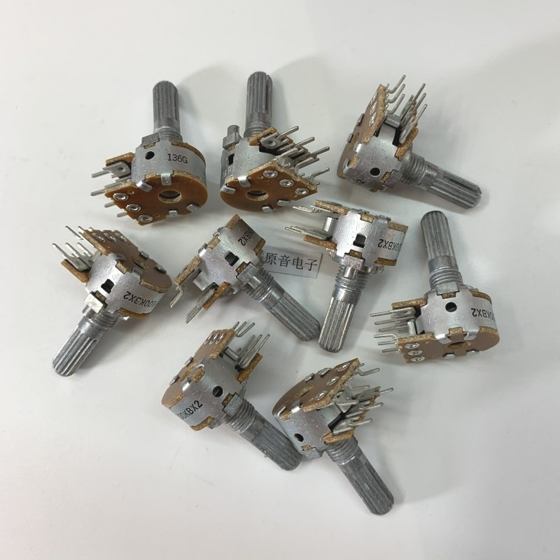 50KB 100KB Original ญี่ปุ่น ALPS Potentiometer rk163 ปริมาณด้านหน้า Potentiometer Handle ความยาว 20 