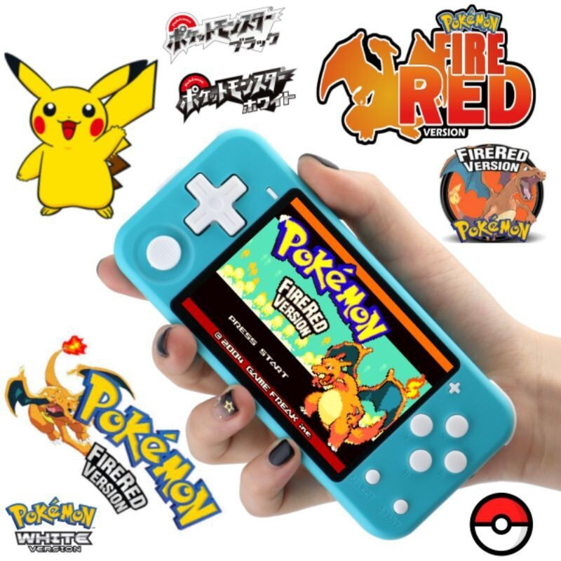 Powkiddy q90 คอนโซลเกม Pokemon retro คอนโซลมือถือ emulatorTH99 ZRTT