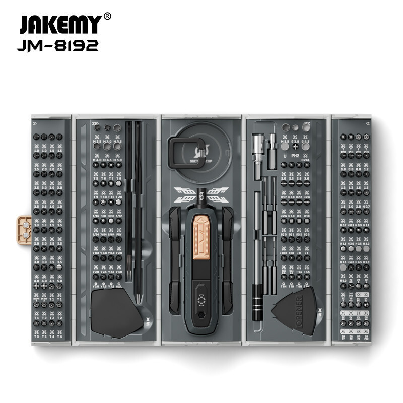 JAKEMY JM8192 180 in 1 Precision ไขควงชุดเครื่องมือ Magnetic CRV Bits โทรศัพท์มือถือคอมพิวเตอร์แท็บเ