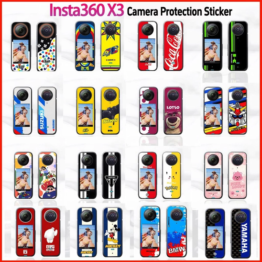 สําหรับ Insta 360 X3 กล้องสติกเกอร์ป้องกันสะท้อนแสงกันน้ํา 3M วัสดุ