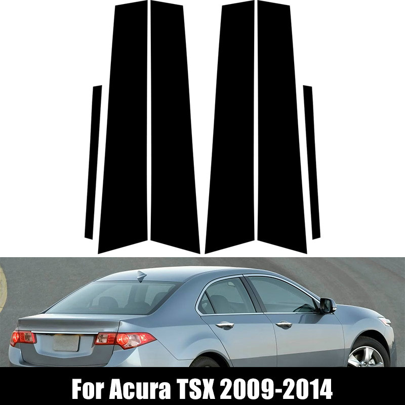 !ในสต็อก! สําหรับ Acura TSX 2009-2011 2012 2013 2014 รถหน้าต่างประตูเสาโพสต์ Trim BC คอลัมน์สติกเกอร