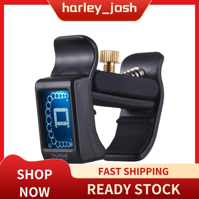 harley_josh Guitar Tuner Clip 2-In-1 Guitar Tuner Digital Tuning Device
