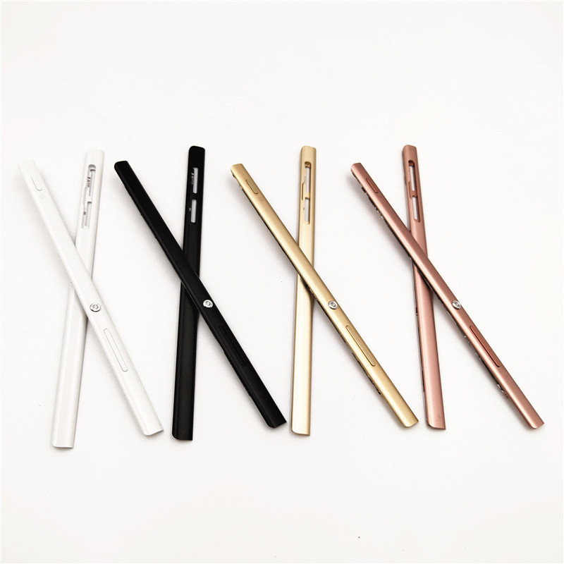 ใหม่สําหรับ SONY XPERIA XA1 G3125 G3121 G2123 G3116 กรอบซ้าย/ขวาด้านข้าง Rail Stripe ด้านข้างปุ่มด้า