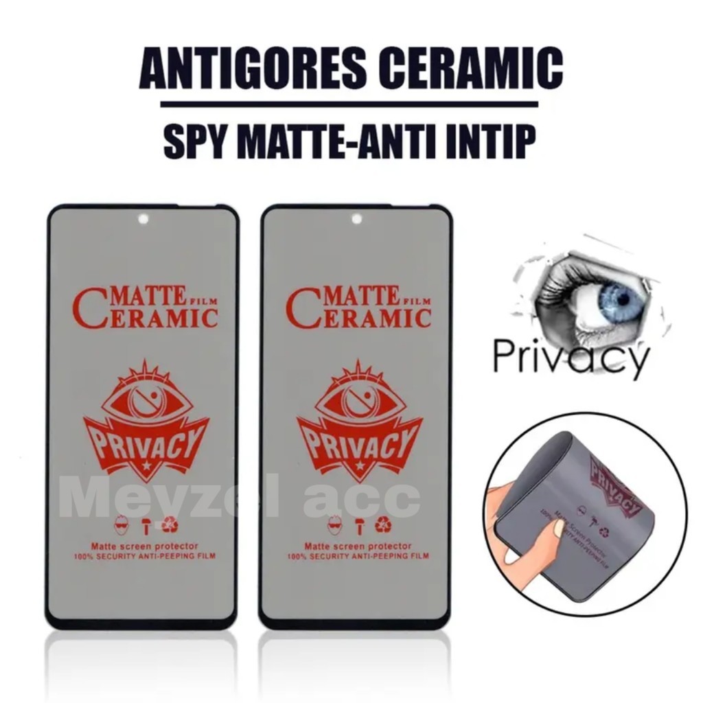 LAYAR กระจกนิรภัยเซรามิค Matte Anti Spy Xiaomi Poco M2 M2 Pro M3 M3 Pro 4G M3 Pro 5G M4 5G M4 Pro 4G