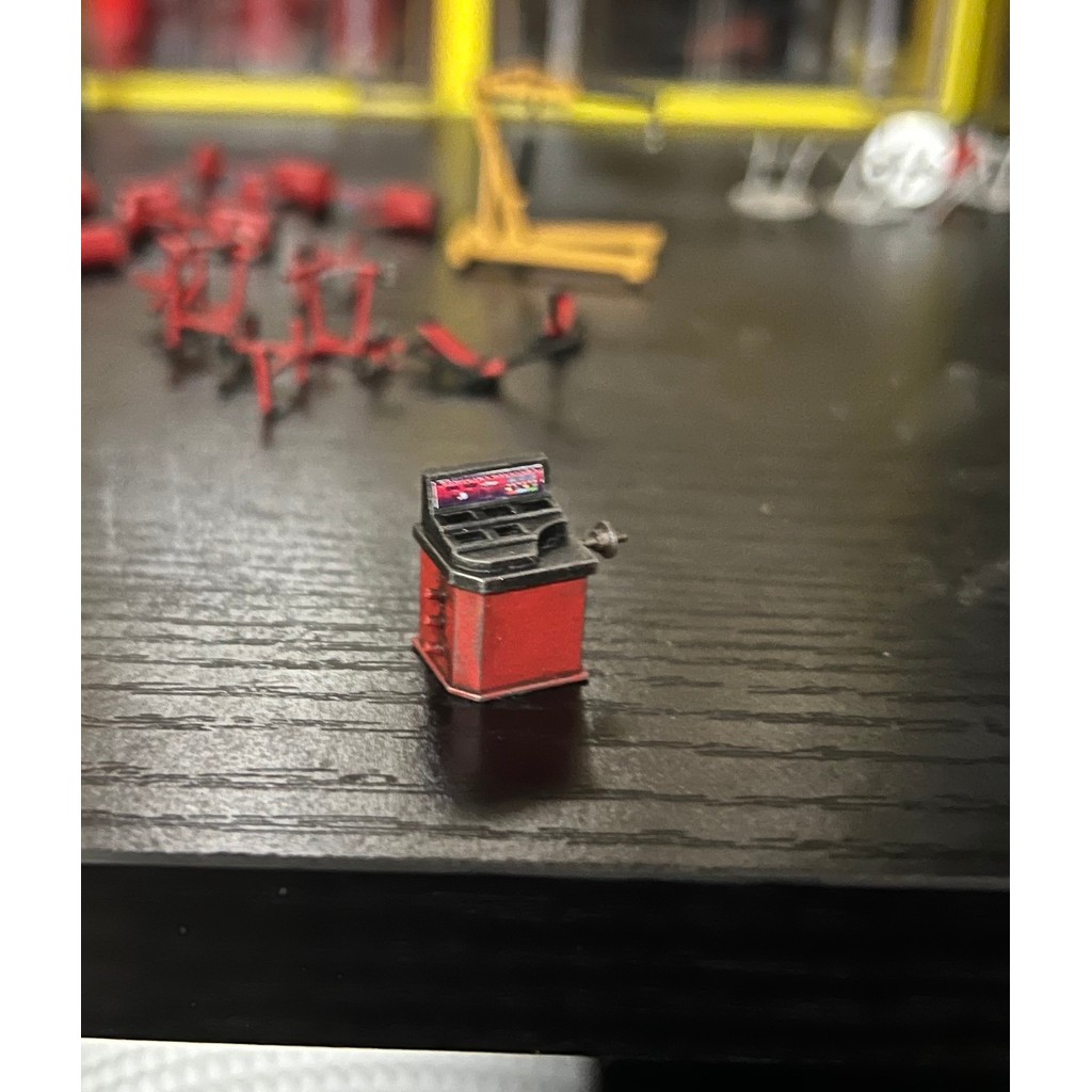 1: 64 Dynamic Balance Machine เครื่องถอดยาง 64 Scale ฉากตกแต่งซ่อมโรงงานรุ่น Express Delivery Defaul