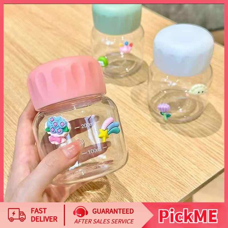 แก้วกาแฟ ขวดน้ำพกพา ถ้วยข้าวโอ๊ต ถ้วยแก้ว แก้วอาหารเช้า ขวใส แก้วน้ำ ขวดน้ําแก้วแบบพกพา นม นมถั่วเหลืองได้ 300ml
