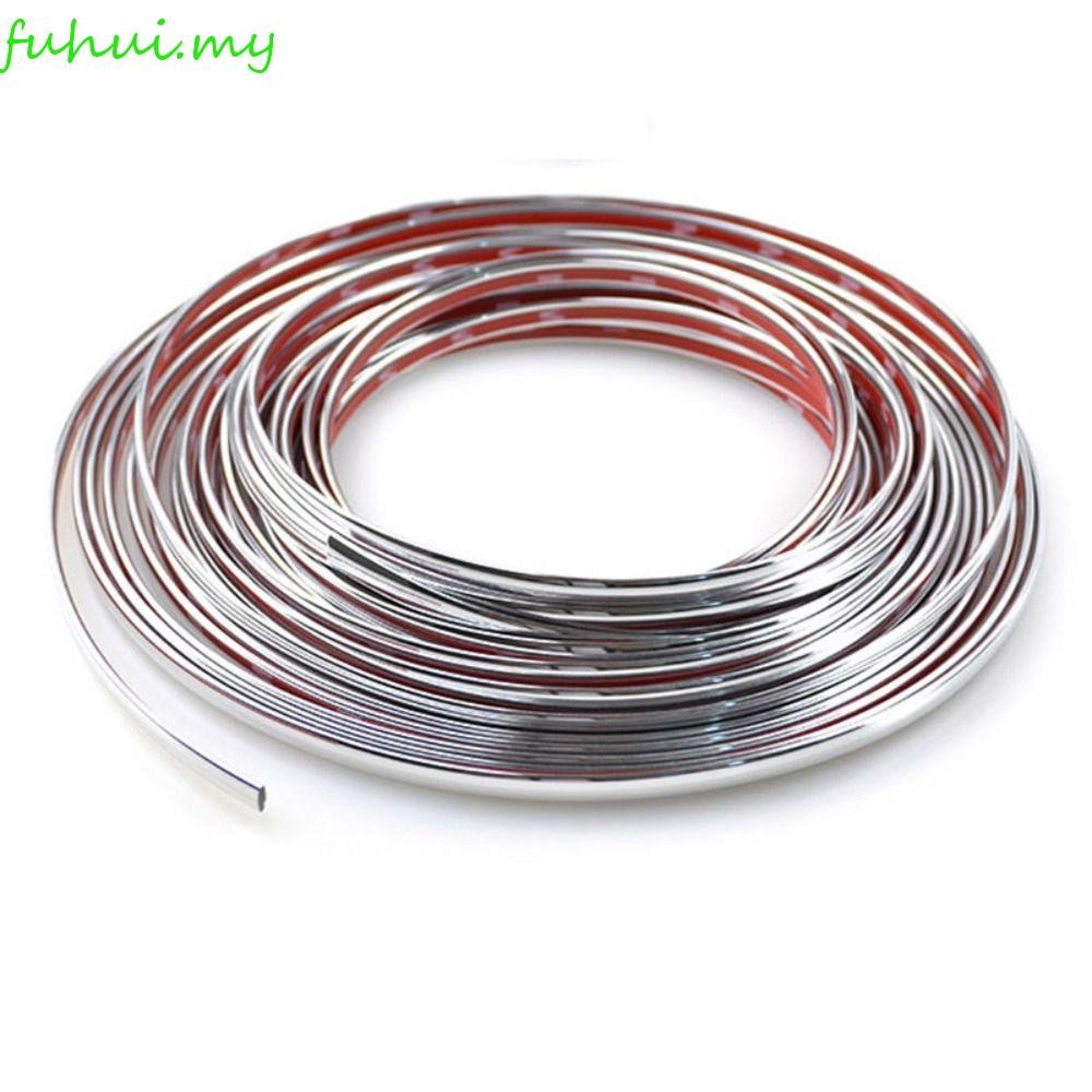 FUHUI รถตกแต่งแถบเงิน 3M สติกเกอร์ Guard อุปกรณ์ตกแต่งรถยนต์จัดแต่งทรงผม Scratch-Proof PVC Auto Door