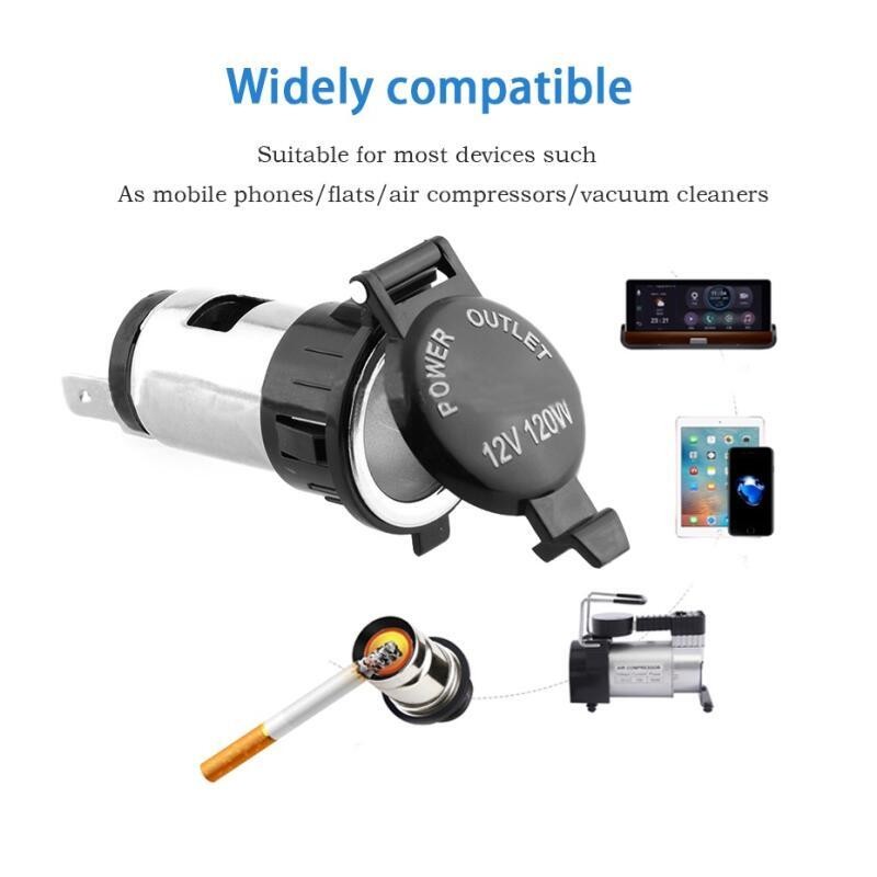 120W/250W Universal โลหะซ็อกเก็ตกันน้ํารถไฟแช็กสําหรับรถจักรยานยนต์รถบรรทุก ATV เรือ 12-24V อะแดปเตอร์ ราคา ถูกที่สุด ดีลบีเคเค แกลเลอรีภาพที่ 2