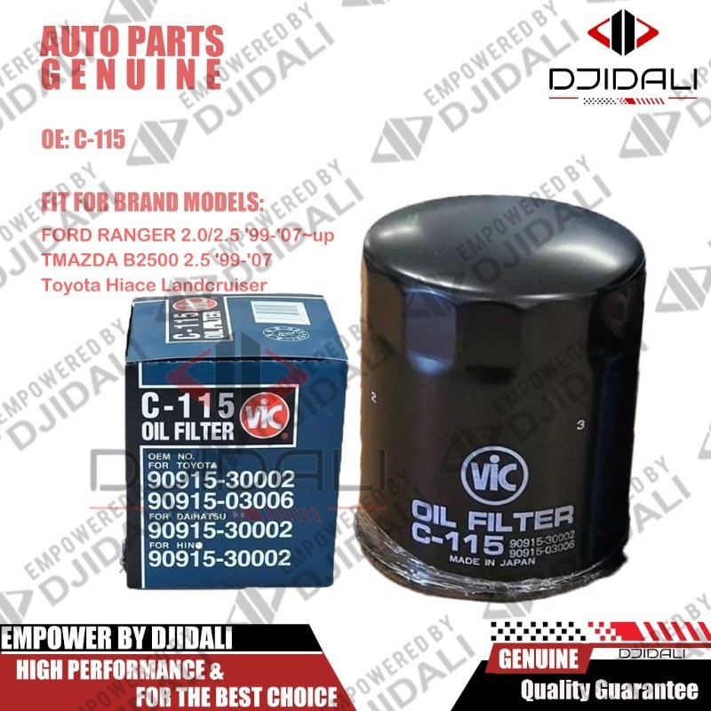 Vic กรองน้ํามันเครื่อง C-115 สําหรับ Ranger Mazda Hiace Landcruiser C-115