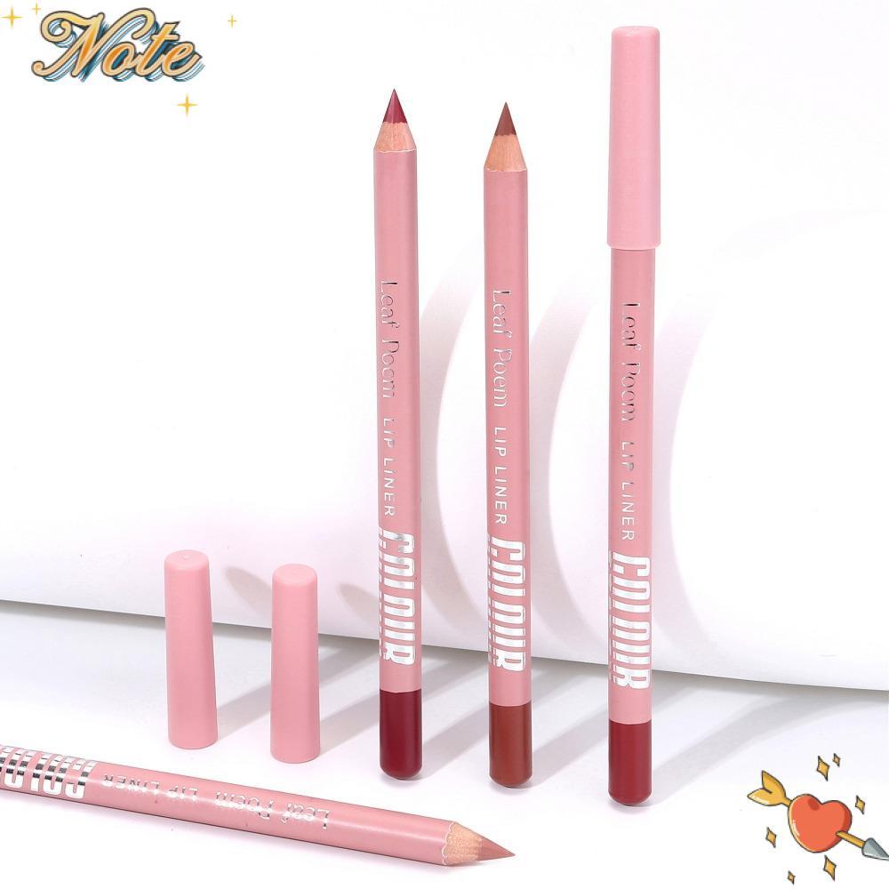 NOTEE ลิปสติกดินสอ, กันน้ํา Moisturising Matte Lipliner Pencil, Long Lasting Plumping Lipliner Pen