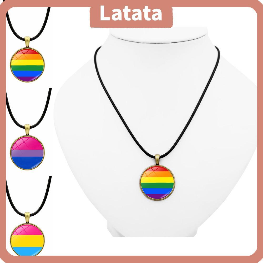 สร้อยคอสายรุ้ง ลูกปัดเสน่ห์ สำหรับชุมชน LGBTQ+