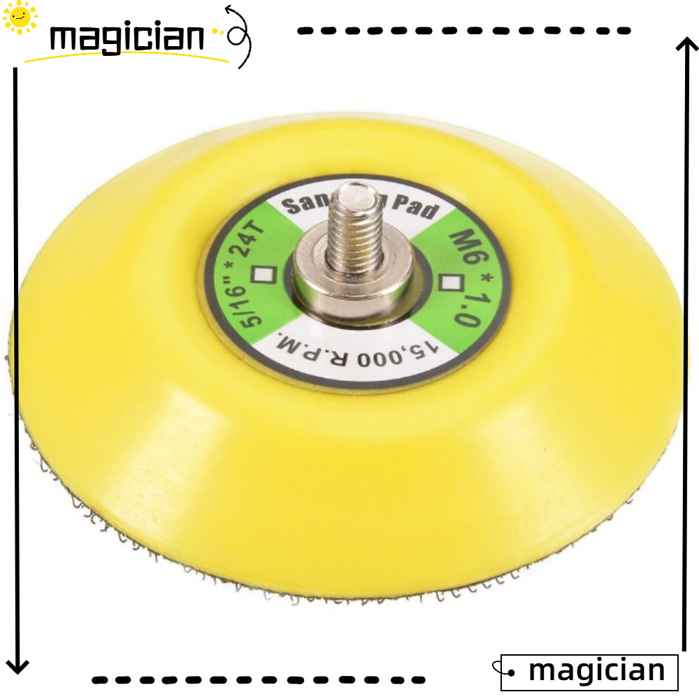 MAGICIAN 1 PC Backing Pad แผ่น,โลหะ 3 นิ้ว Hook และ Loop Pad แผ่น, Dual-Action แผ่น M6 x 1.0 ด้ายขัด