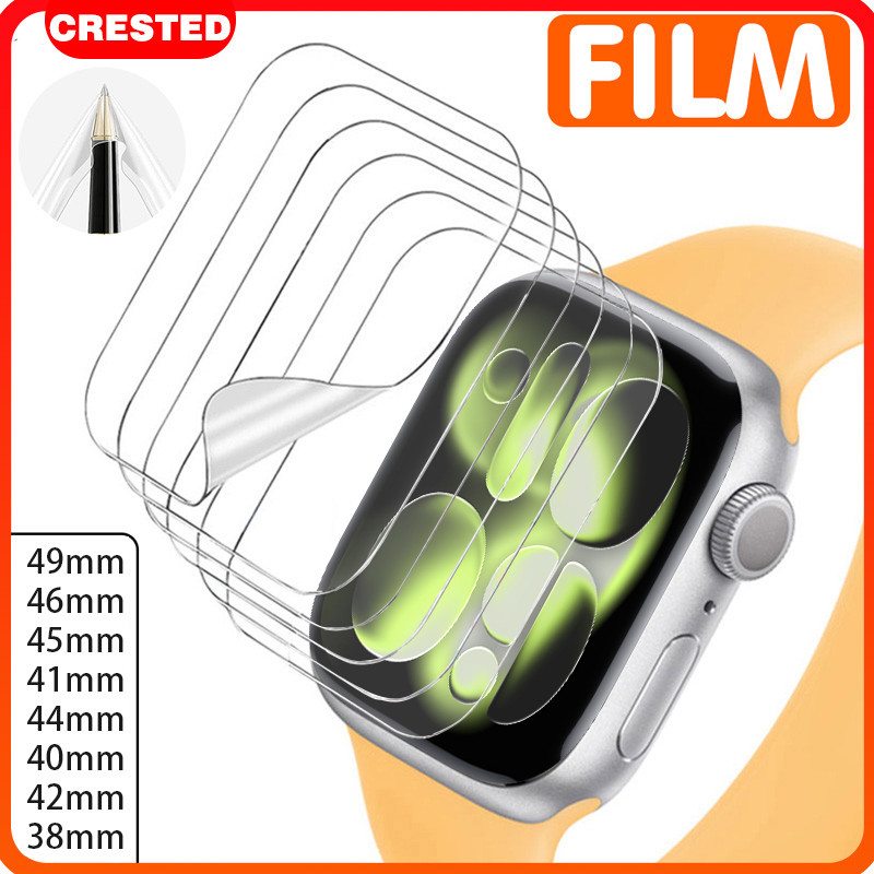 ฟิล์มกันรอยหน้าจอแบบอ่อนสำหรับ iWatch Apple Watch Series 11 10 9 8 7 6 5 4 4 3 1 SE/ULTRA 3 2 49 38 40 42 44 46มม. 45มม. สินค้า