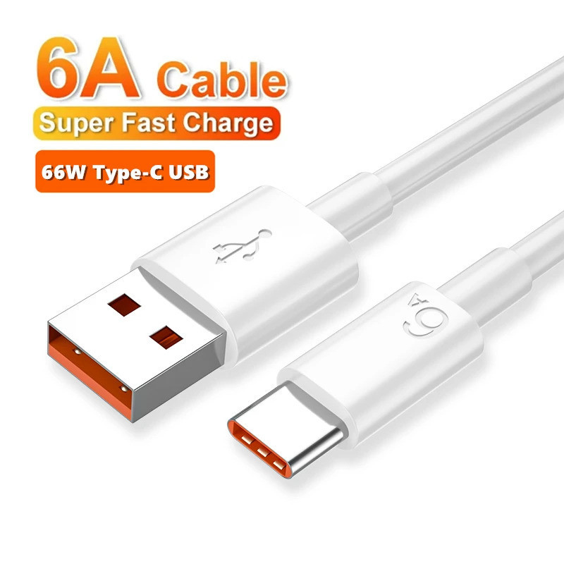 6A Super USB C Type-C สําหรับ sumsung Xiaomi 13 Huawei Nova 8 Magic 5 Redmi Honor Android 66W สายชาร
