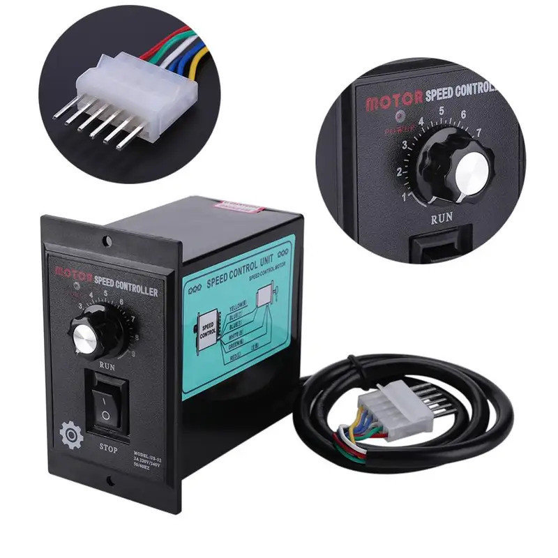 400W AC 220V ความเร็วมอเตอร์ Pinpoint Regulator Controller Forward & Backward 50/60hz 90-1400r/min 5
