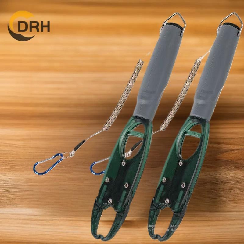 อุปกรณ์ตกปลา Lip Gripper แบบพกพา กริPPER ด้ามจับอะลูมิเนียม พร้อมเครื่องชั่งน้ำหนัก