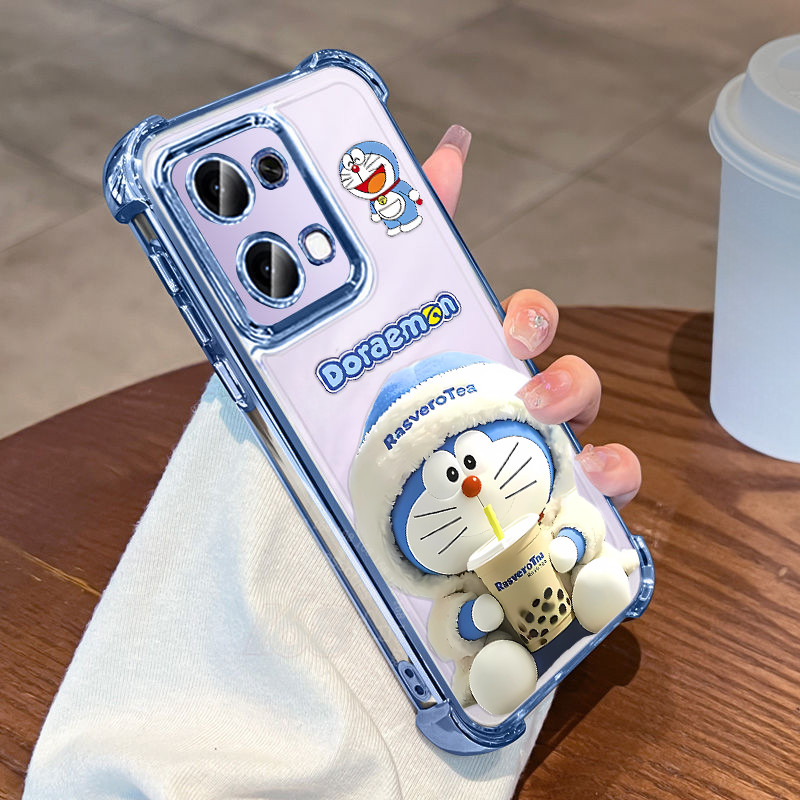 เคส OPPO A6 A5 A6t Pro 5G เคส OPPO A6X A6t A6S Case เคสลายการ์ตูนสุดน่ารัก โดราเอมอนใส นุ่ม กันกระแทก พร้อมฝาครอบเลนส์กล้อง ฟิล์มป้องกันเลนส์ เคสโทรศัพท์สนุก ๆ สำหรับเด็กผู้ชาย นักเรียน และผู้หญิง