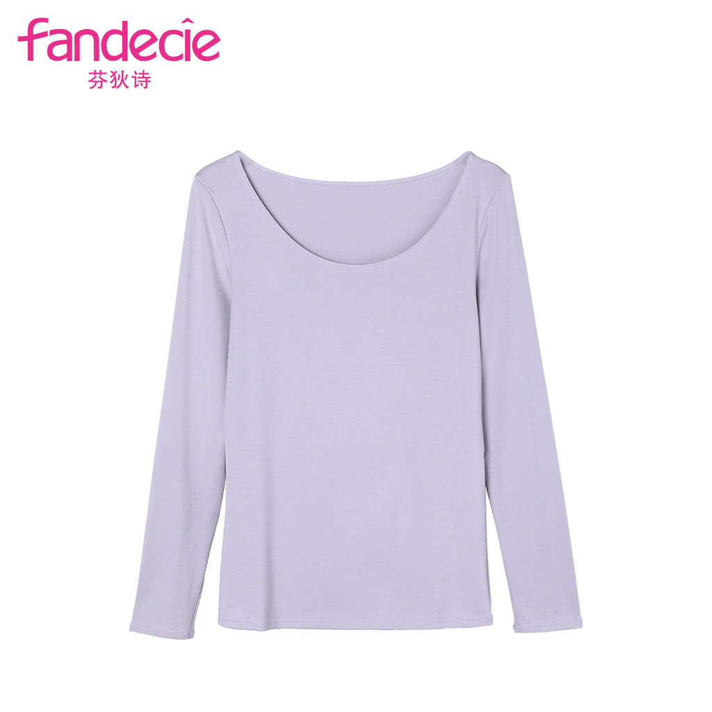 Fendis Protein Fiber Skin-Beautifying Warm เสื้อผ้าแขนยาวบาง Bottoming เสื้อผู้หญิงเสื้อผ้าฤดูใบไม้ร