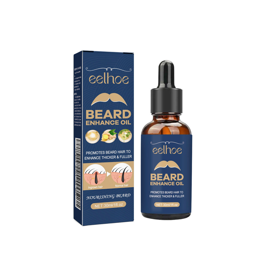 EELH Beard Care Oil Strong Beard Root Moisturizing Soft Bright Mens Beard Nourishing Dense Hair Esse
