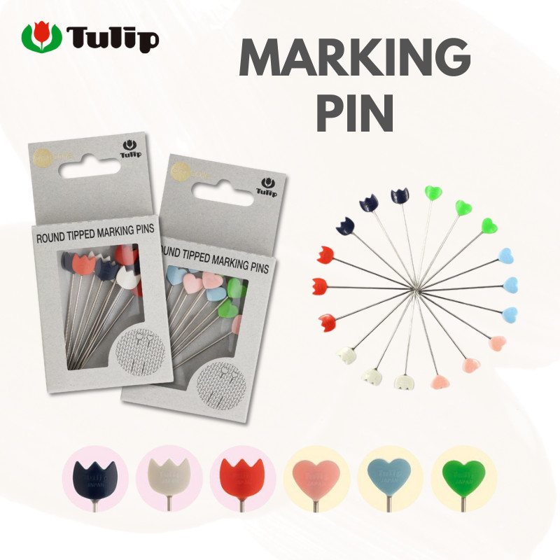 TULIP MARKING PINS - Heart and Tulip Designs