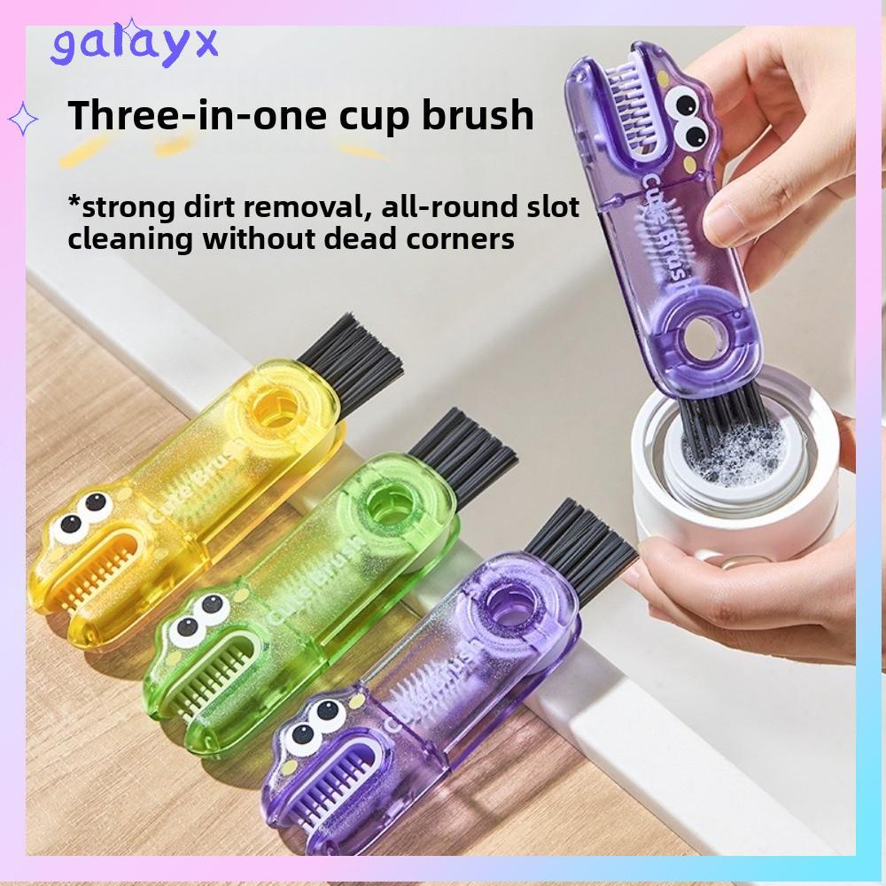 GALAYX 3 In 1 แปรงทําความสะอาดฝาถ้วย, มัลติฟังก์ชั่น 3in1 แปรงทําความสะอาดรอยแยก, ทําความสะอาดจระเข้