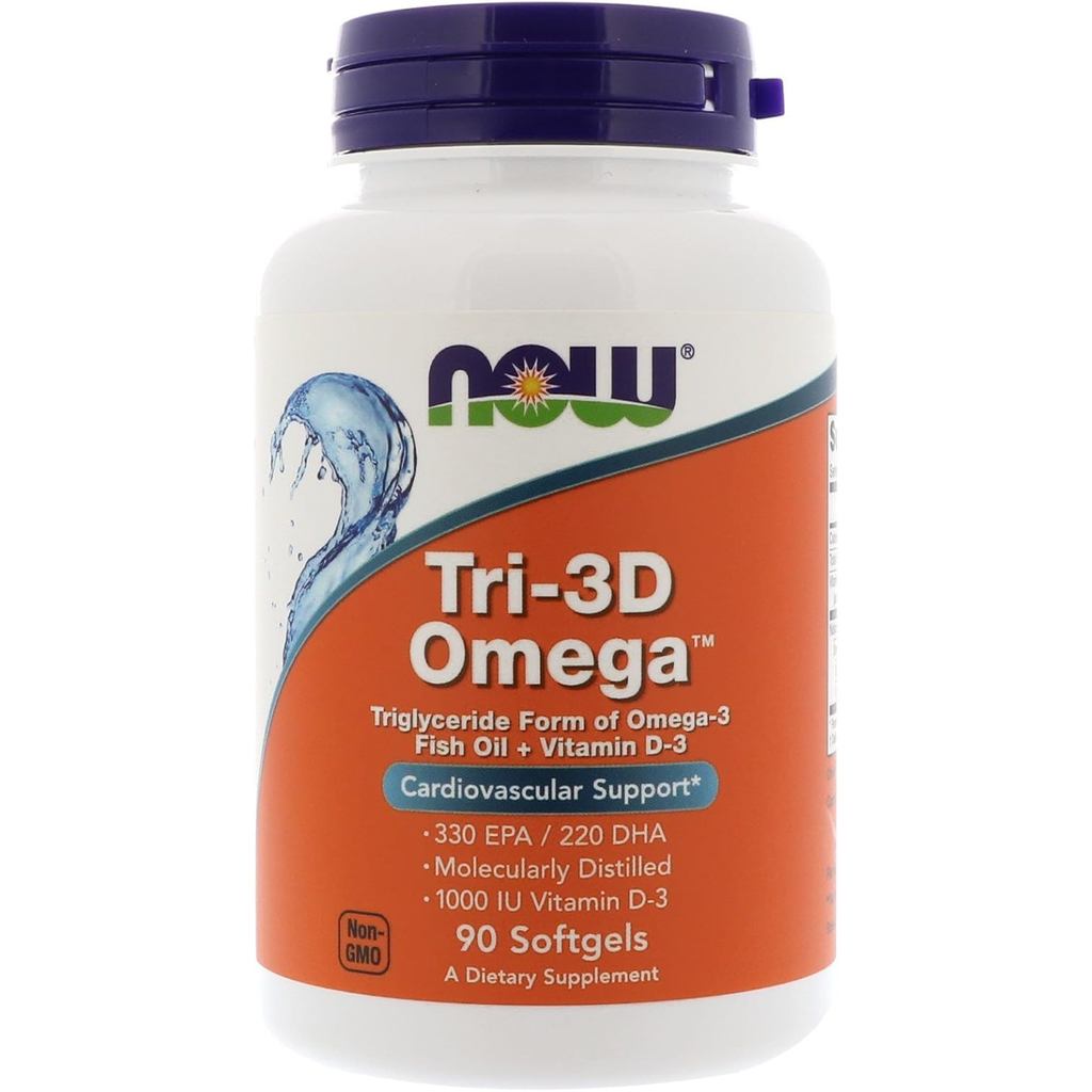 Now Foods Now Foods (3 แพ็ค) Tri-3D Omega, 330 EPA/220 DHA, 90 ซอฟท์เจล