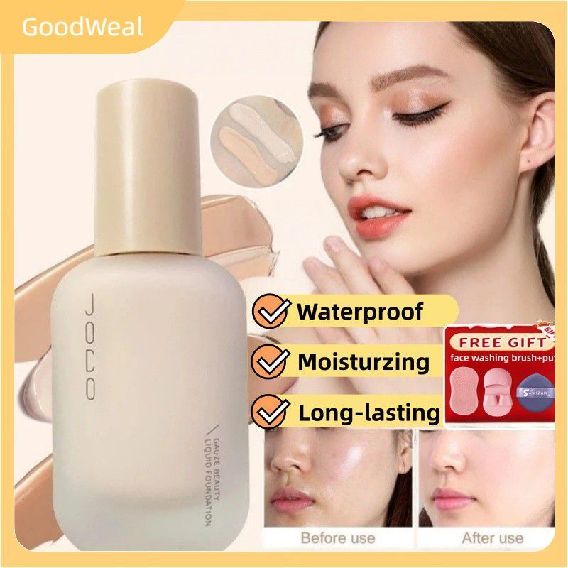 ✨COD✨ [ของขวัญ] joco Liquid Foundation Muscle Light Yarn Foundation Concealer Strong Long-lasting No