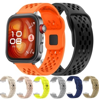 สําหรับ Huawei Watch Fit4 สายรัดซิลิโคนเหลวระบายอากาศสําหรับ Huawei fit3/4pro สร้อยข้อมือทดแทนอุปกรณ์เสริมวงกีฬา