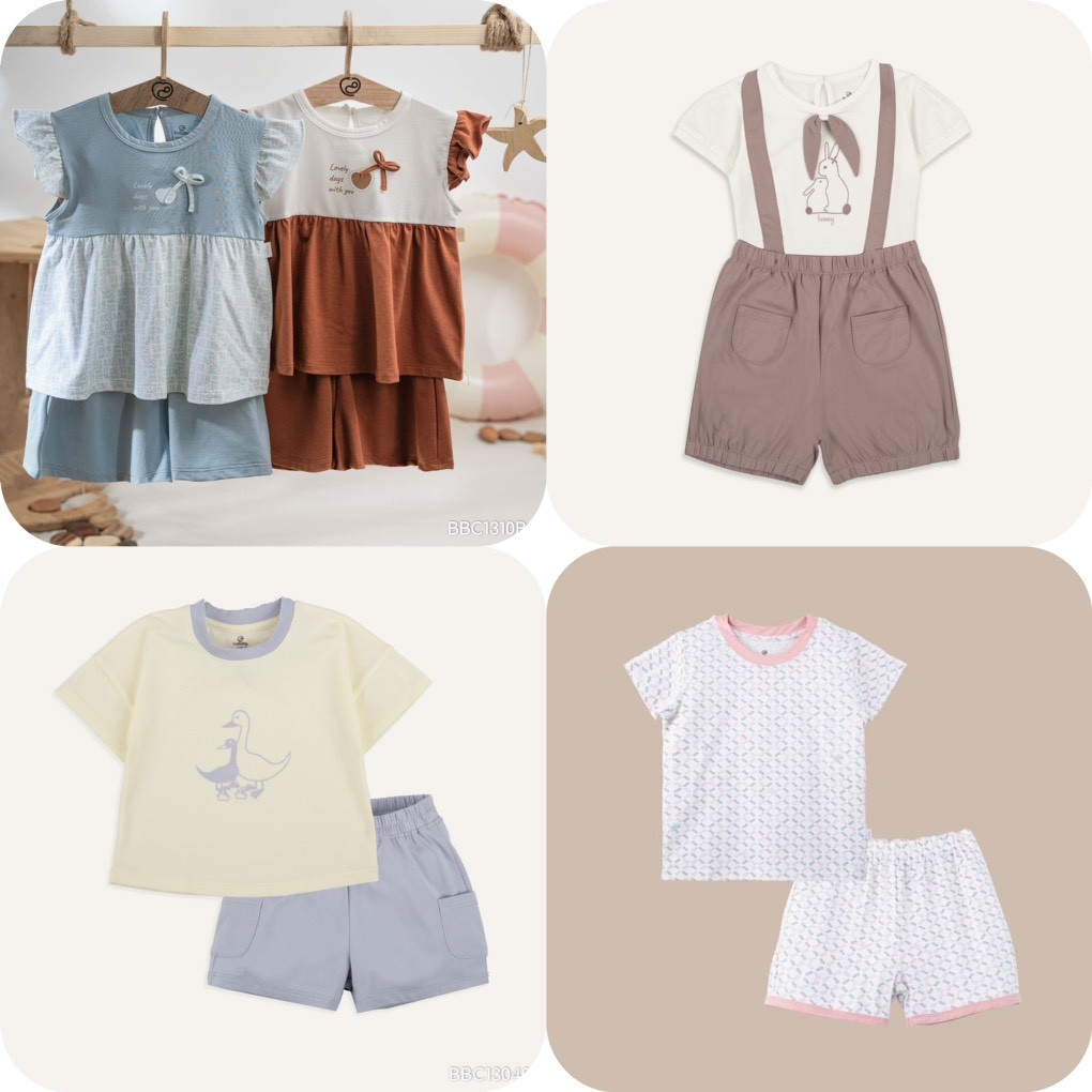 [BUBABY OLD] ชุดกางเกงขาสั้น Bubaby สําหรับเด็กชายและเด็กหญิง