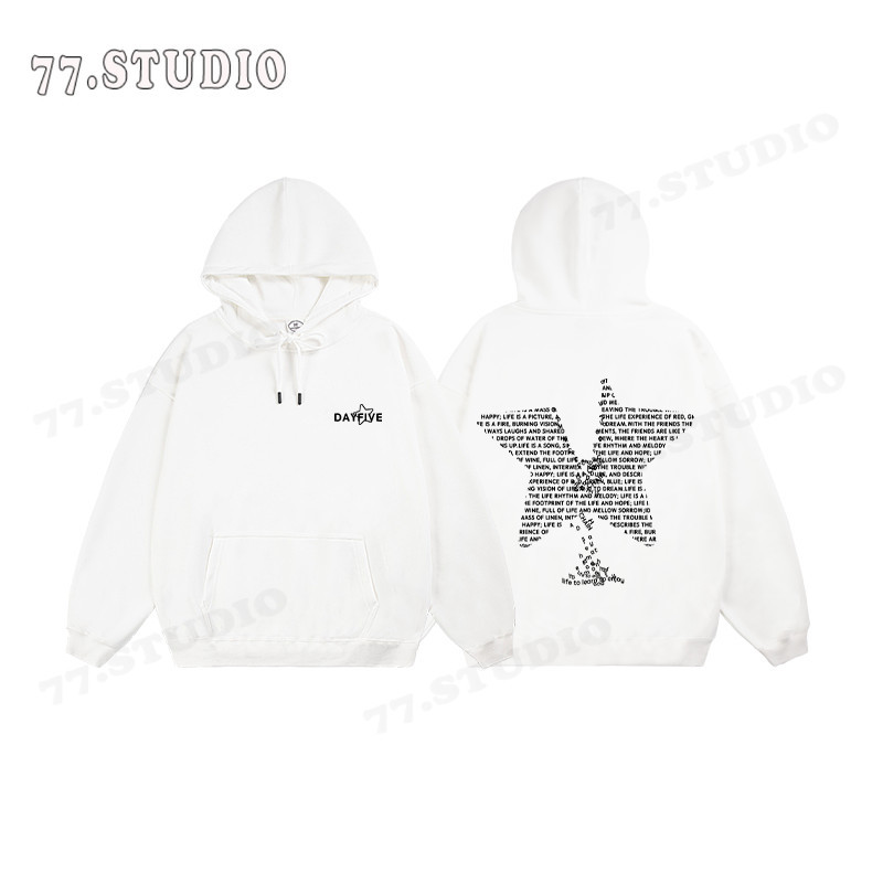 (จัดส่งภายใน 2 วันจากกรุงเทพฯ) เสื้อสเวตเชิ้ตแขนยาวพิมพ์ลายฮู้ดคอกลมแฟชั่นสำหรับผู้ชายและผู้หญิงoversize