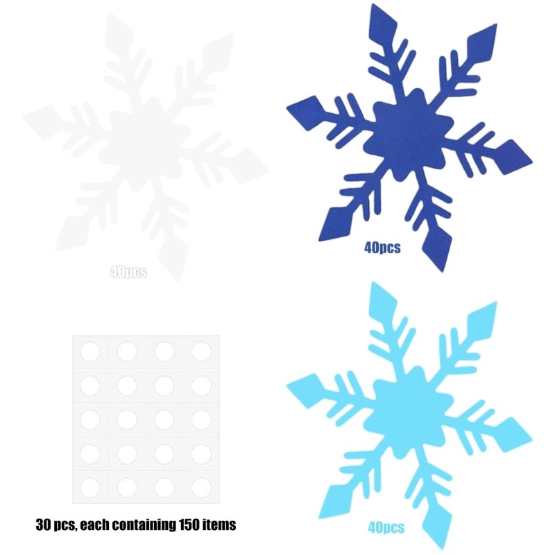 GOOD Pack Of 120 Holiday Recycled Paper Snowflakes Set Easy Cut Outs สําหรับห้องเรียนแสดงและวัฒนธรรม