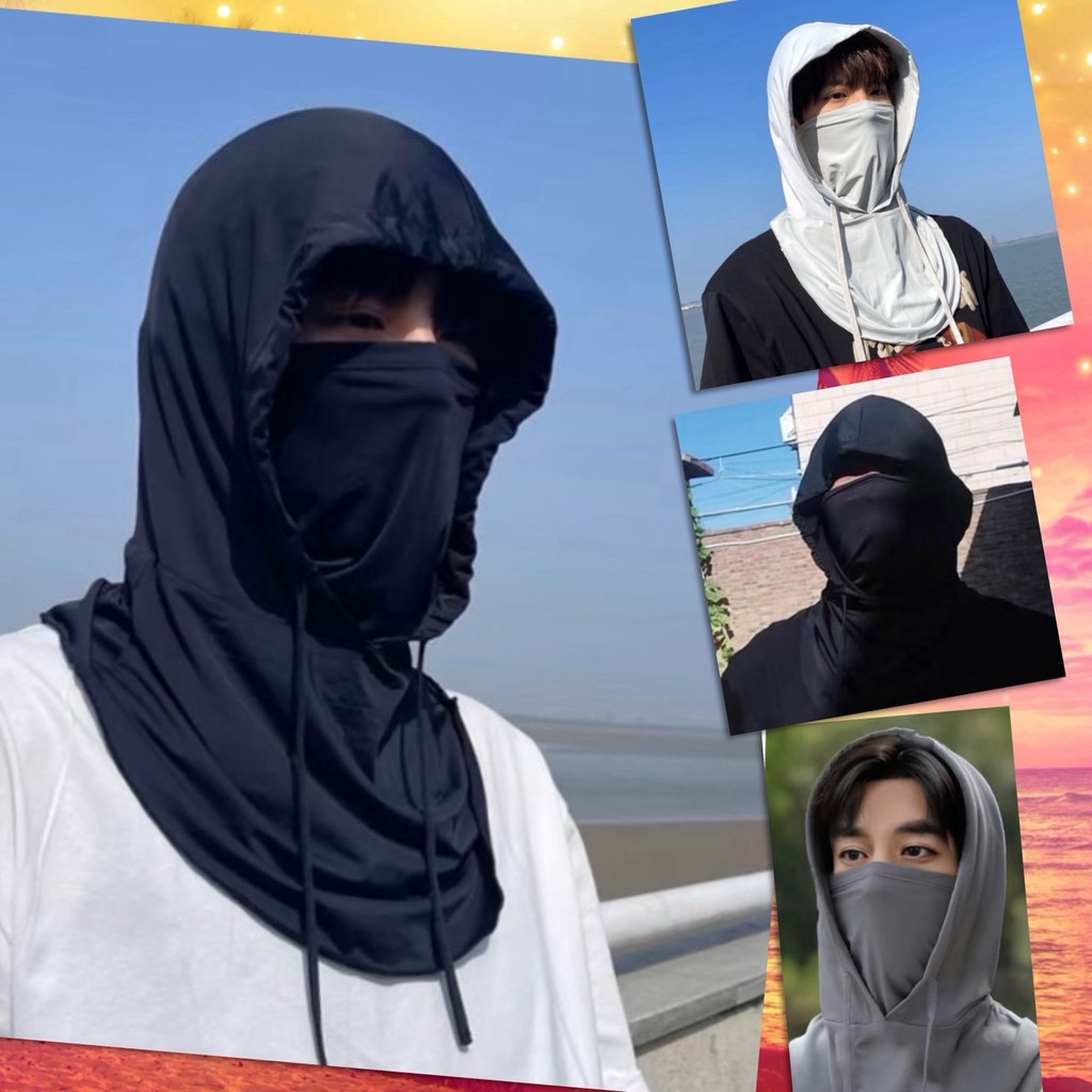 🚀 ฮู้ด โม่ง ผ้าลื่น หน้ากาก ผ้าบัฟ หมวก กันแดด โม่งคลุมหัว ปิดปาก รุ่นผ้าเย็น หมวกโม่ง กันแดด UV กันฝุ่น กันร้อน กันลม 🚀