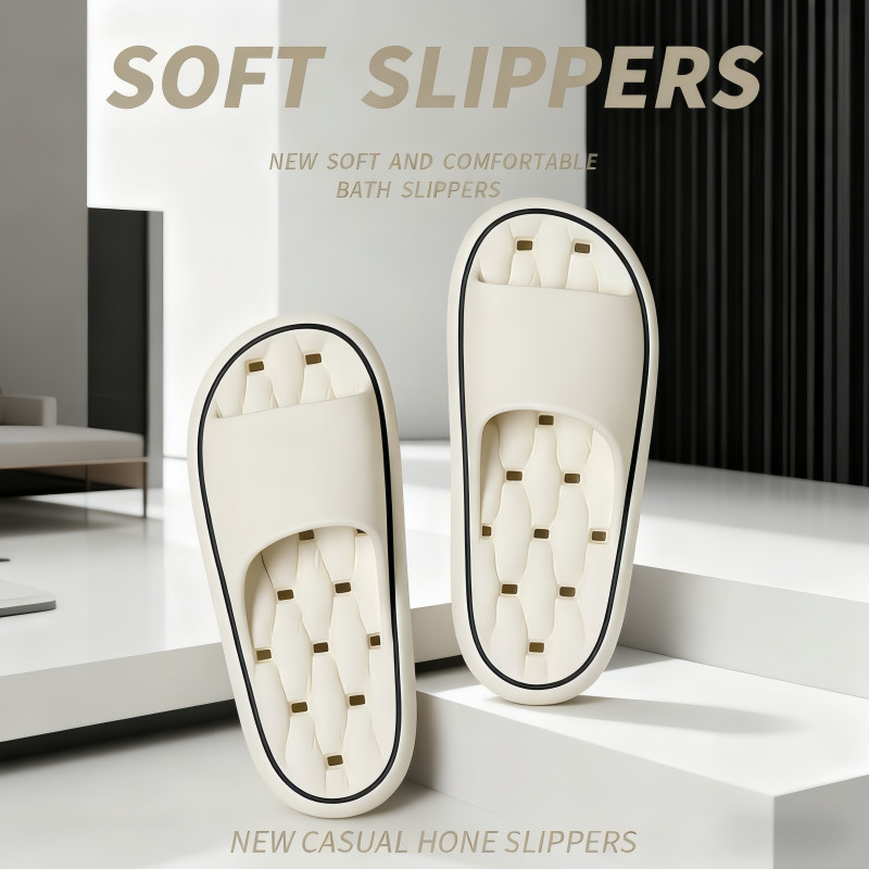 Tikp รองเท้าแตะผู้ชาย รองเท้าแตะสตรีในร่ม กันน้ำและกันลื่นสำหรับห้องน้ำ สะดวกสบายและเรียบง่าย