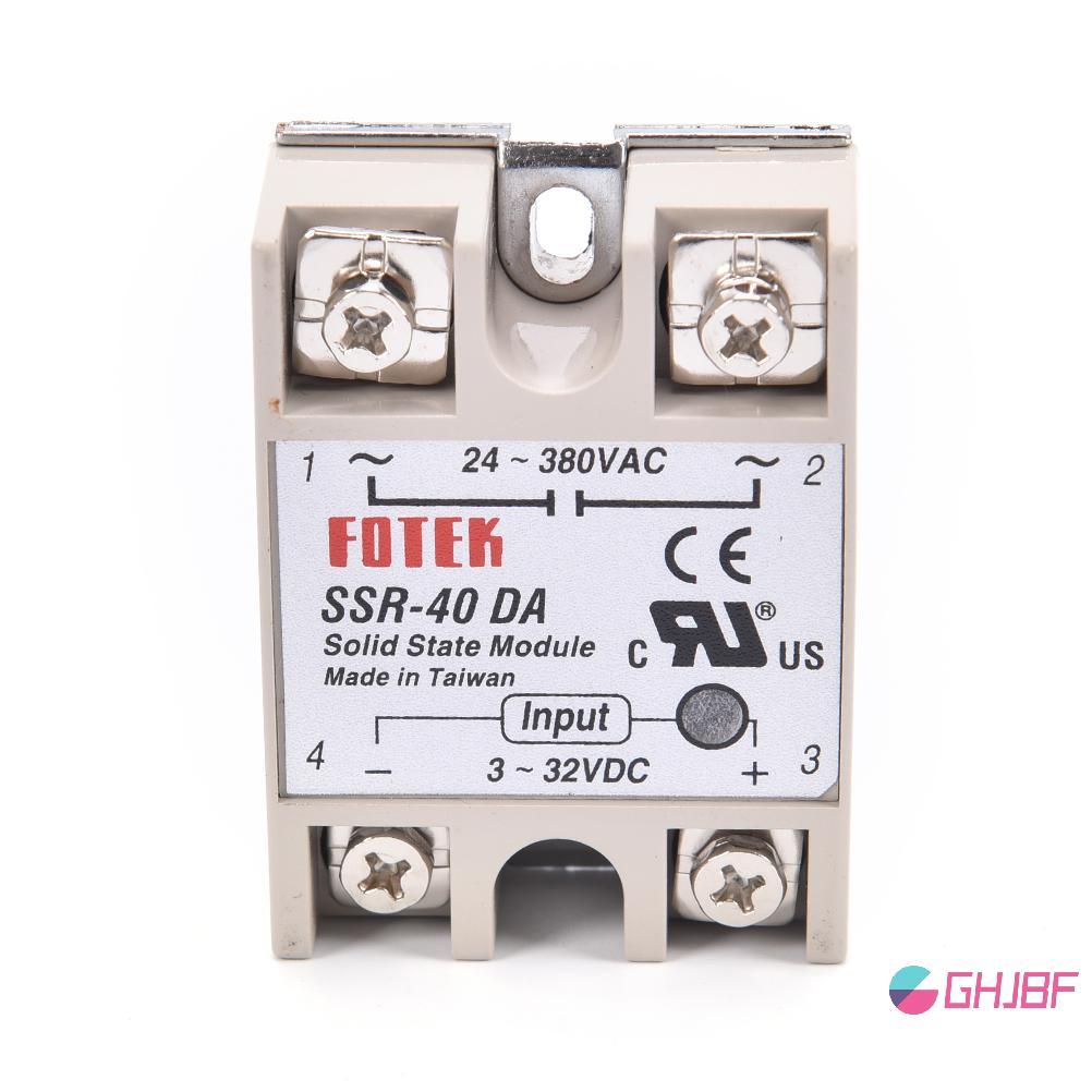 GHJBF] Industrial Solid State Collar SSR 40A พร้อมธงป้องกัน SSR-40DA 40A DC control AC สสนคคอท nam