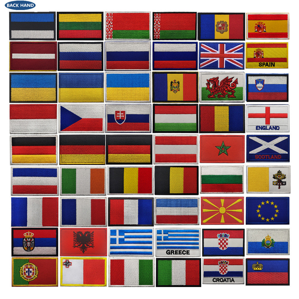 Spot Goods#European Flag Patches Eastern Europe Western Europe Southern Europe Central Europe Embroi
