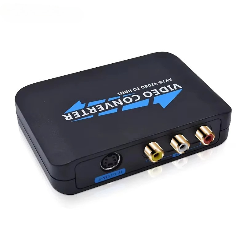 1080P AV CVBS RCA/S-Video to HDMI Converter Video Audio HUB อะแดปเตอร์กล่อง HDTV AV/S-Video TO HDMI 