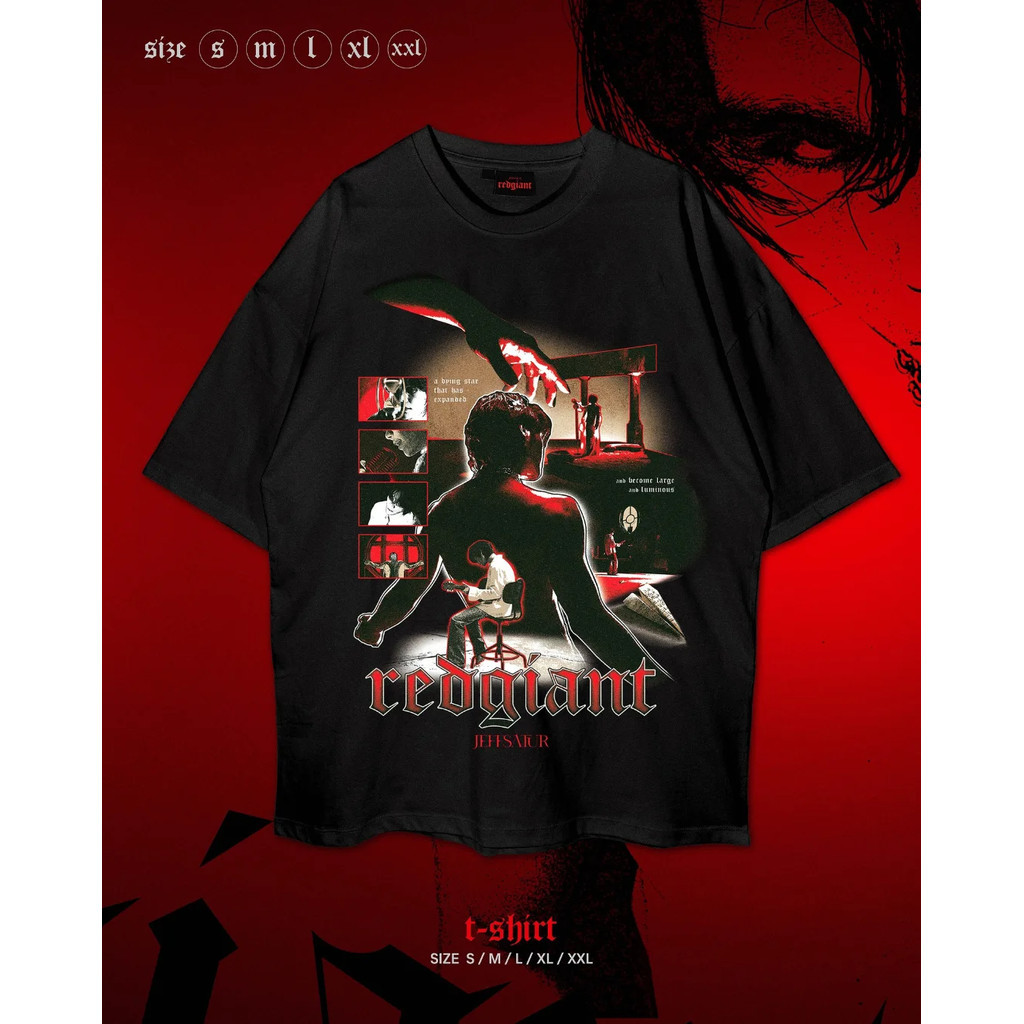 【เสื้อยืดใหม่】MERCHANDISE เสื้อยืด "JEFF SATUR RED GIANT CONCERT" s-5xl