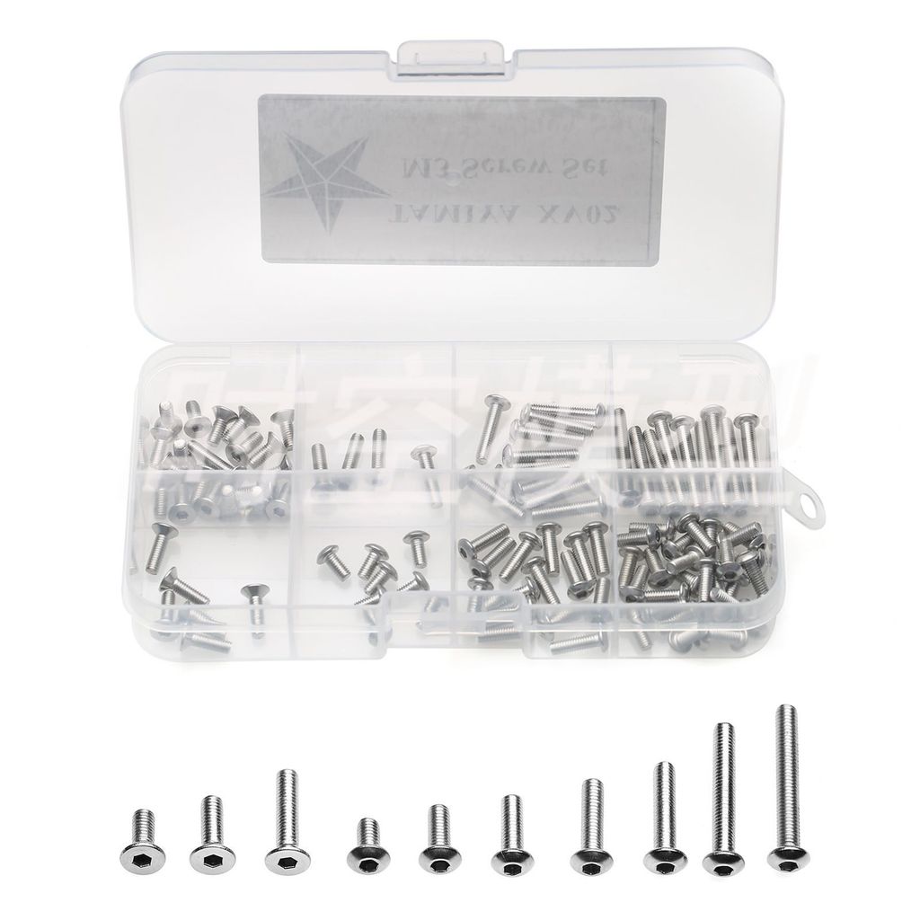 รถบิ๊กฟุต rc drift car RC รถควบคุมระยะไกล Tamiya XV02ชุดสกรู m3สกรูซ็อกเก็ตหกเหลี่ยมสแตนเลส XV-02 TA