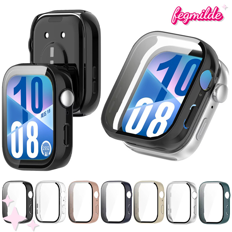 เคสพีซีฝาแก้วเทมเพอร์ for Smartwatch HUAWEI WATCH Fit 4/Huawei Fit 4 Pro ฟิล์มกันรอยหน้าจอ for Huawe