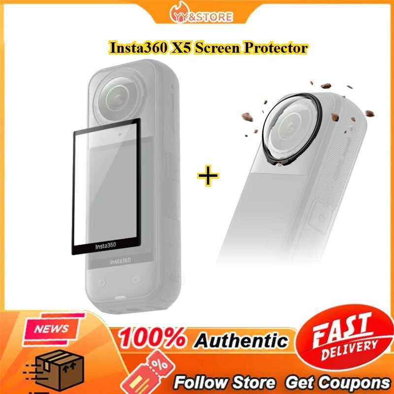 Insta360 X5 Protective Kit Camera Accessories Insta360 X5 Screen Protector+Protective Lens