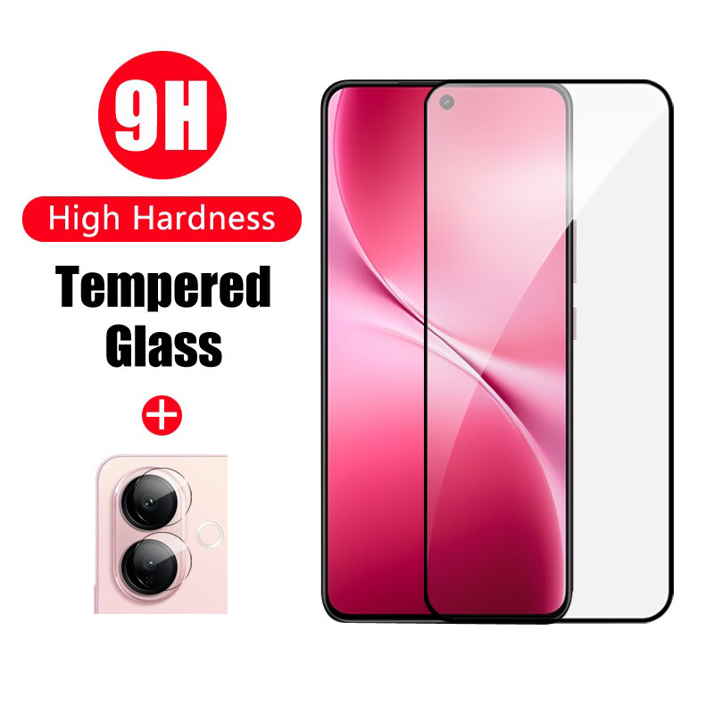 2 in 1ฟิล์มแก้วVivo V60 Lite 5G 4Gเต็มรูปแบบป้องกันหน้าจอสําหรับVivo V60e V60 V50e V50 V40 V40e Lite