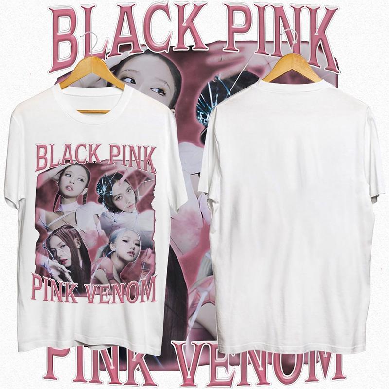 【WOMINI】BlackPink Venom, Jisoo, Jennie, Rose, Lisa Shirt, BlackPink Homage Vintage Style, Kpop Band 